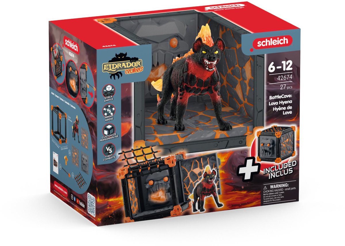 Schleich Eldrador Creatures Battlecave Lava Hyæne - 42674