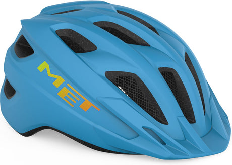 Med crackerjack cykelhjelm drenge piger - cykelhjelm børn - størrelse unisize (52-57cm) - cyan mat