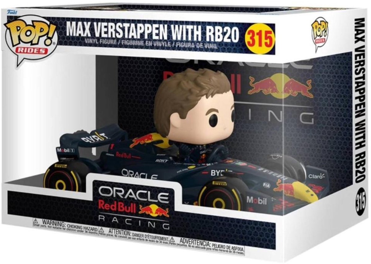 Funko pop rides: oracle red bull racing - max verstappen med rb20 pop #315