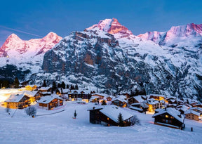 Ravensburger puslespil Berner Oberland, Mürren - 1000 brikker landskab.