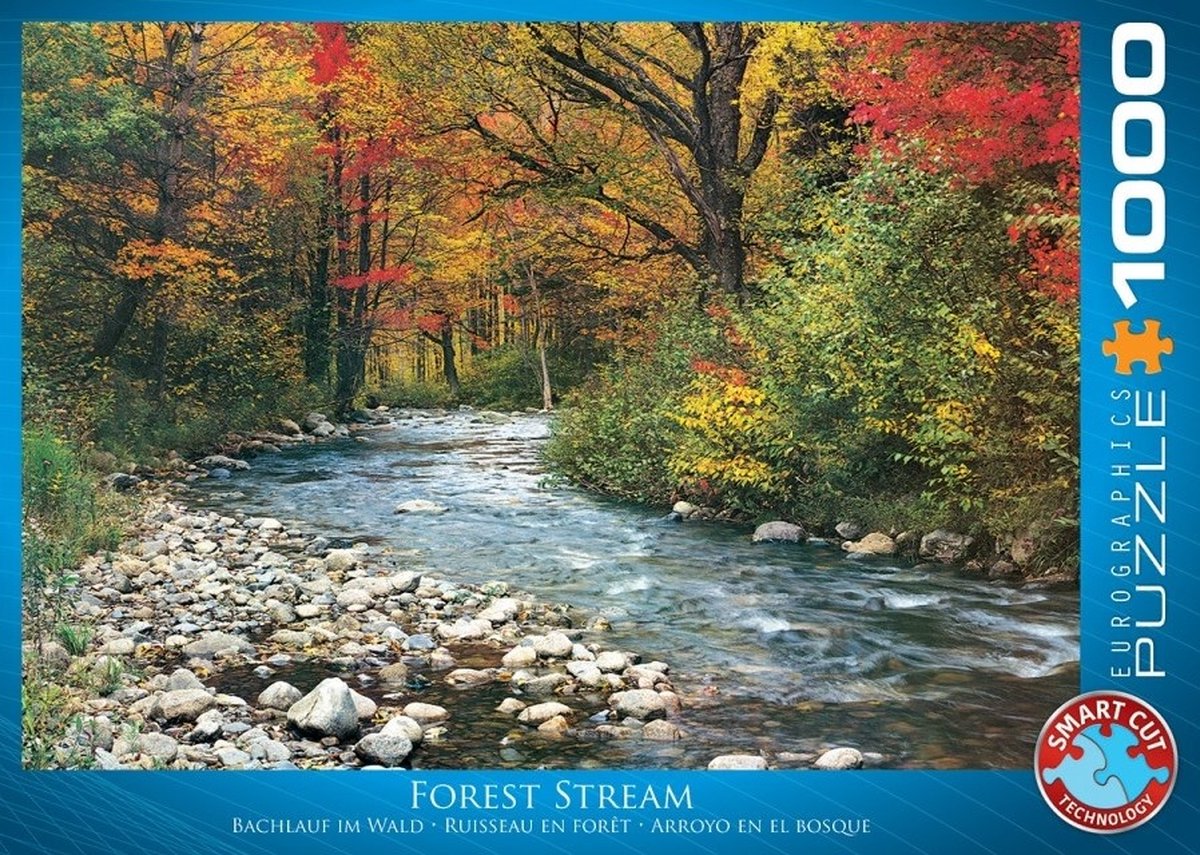 Eurographics - bosbeek [skovstrøm] - 1000 brikker 68×48cm (b×h) - puslespil