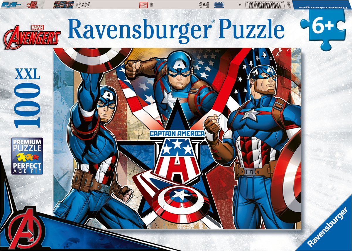 Ravensburger puslespil kaptajn Amerika - puslespil - 100 XXL brikker