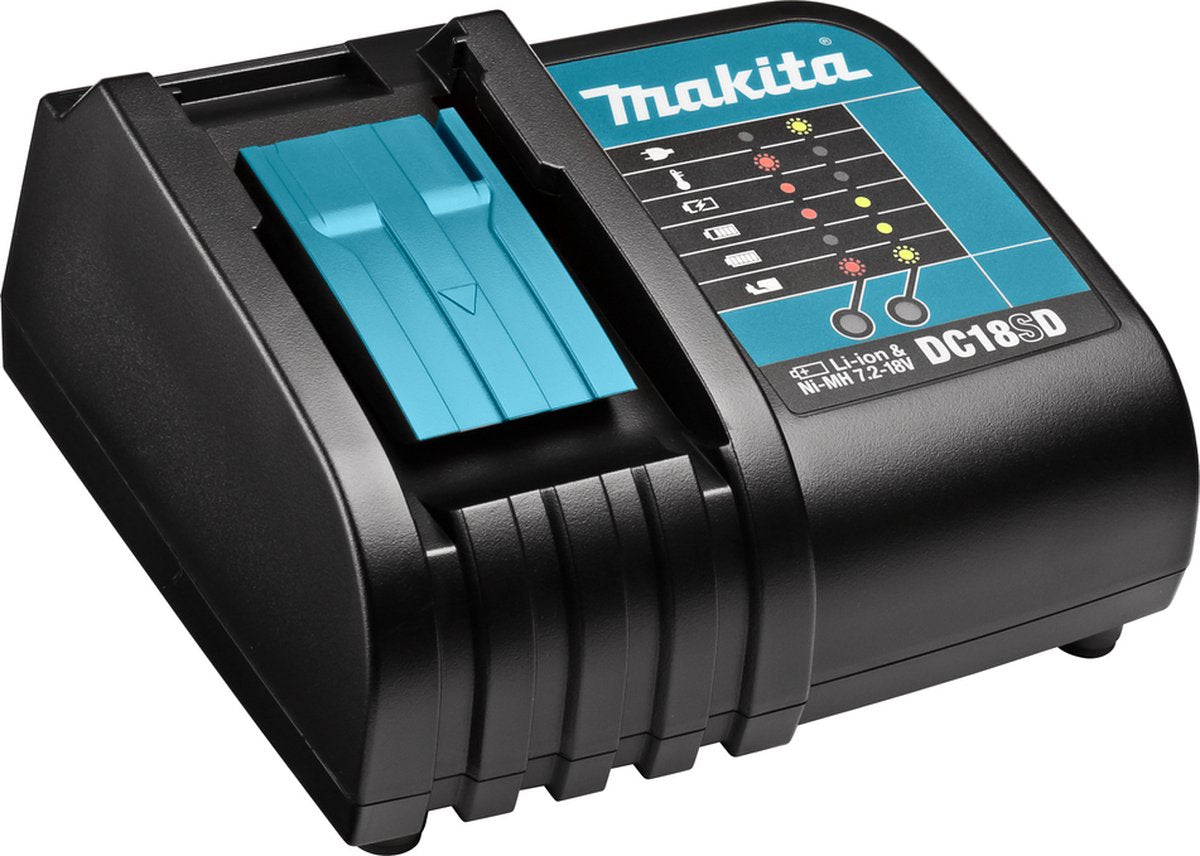 Makita DC 18 SD batterioplader 7,2 V - 18 V til Li-ion batteri (194533-6)