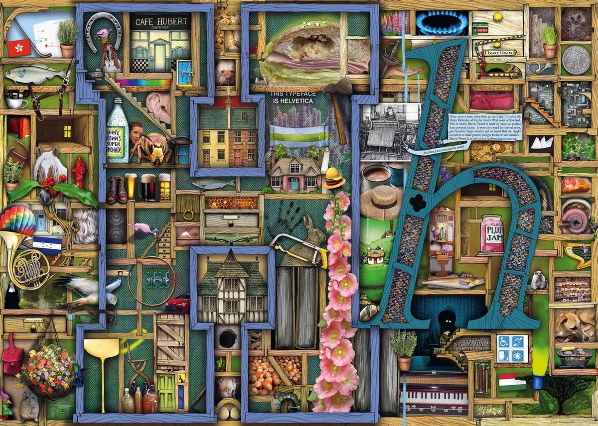 Ravensburger puslespil 1000 brikker Thompsons Awes Alphabet