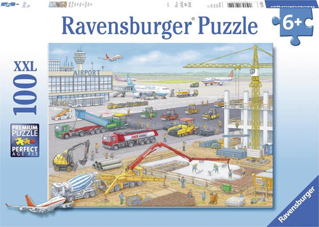 Bygning af Ravensburger-puslespil i lufthavnen - puslespil - 100 brikker