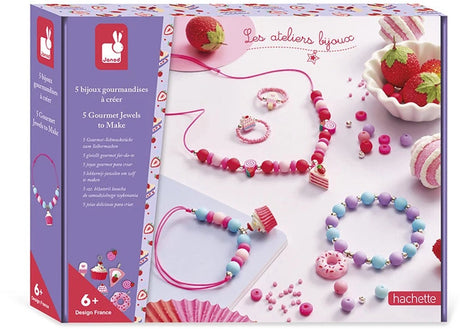 Janod - les ateliers bijoux - 5 armbånd til fremstilling af gourmetsmykker