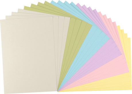 Florence cardstock sticker papier - pastel - gekleurd papier - a4 - 24 vellen - glad - 216 g