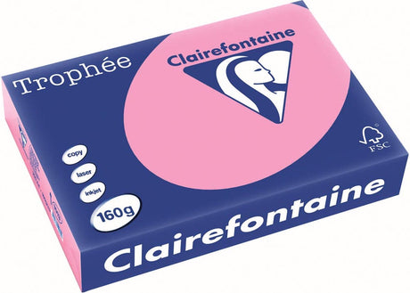 Clairefontaine trophée pastel a4 lys pink 160 g 250 ark