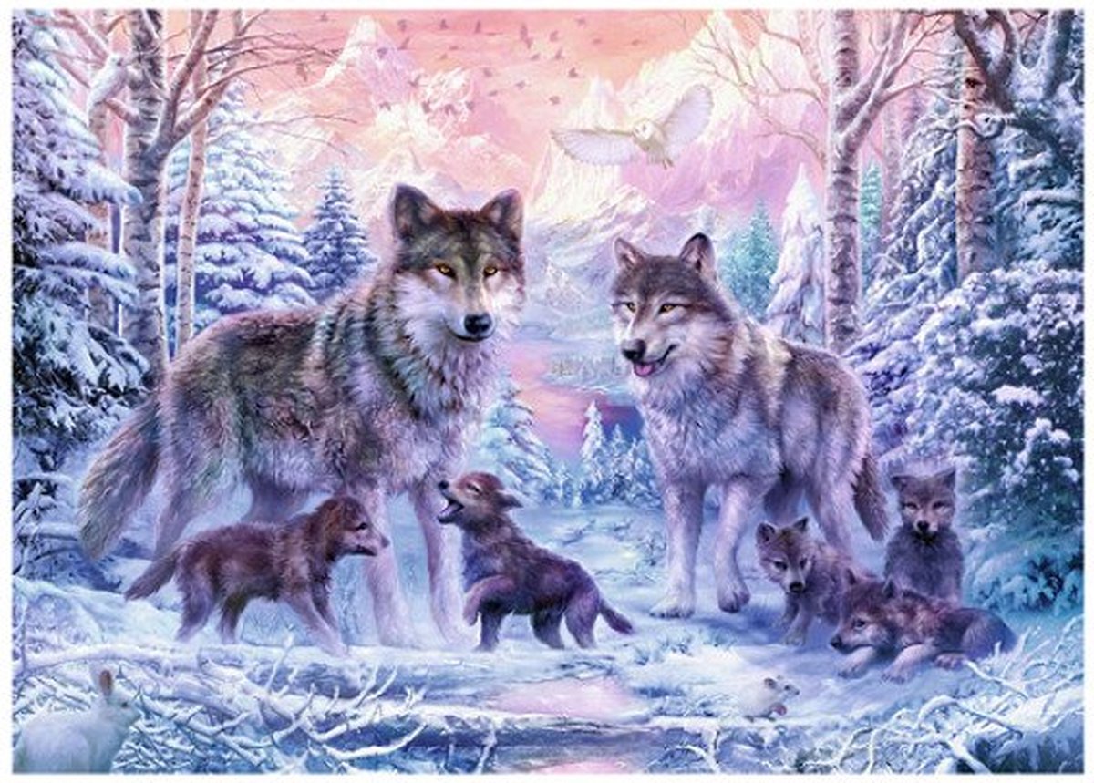 Ravensburger puslespil arktiske ulve - 1000 stykker dyr.