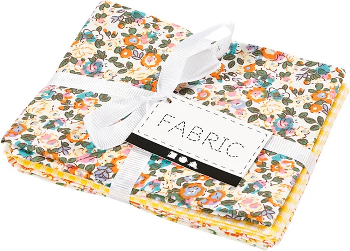 Creativ firma patchwork stof gul 45x55cm, 4 stk.