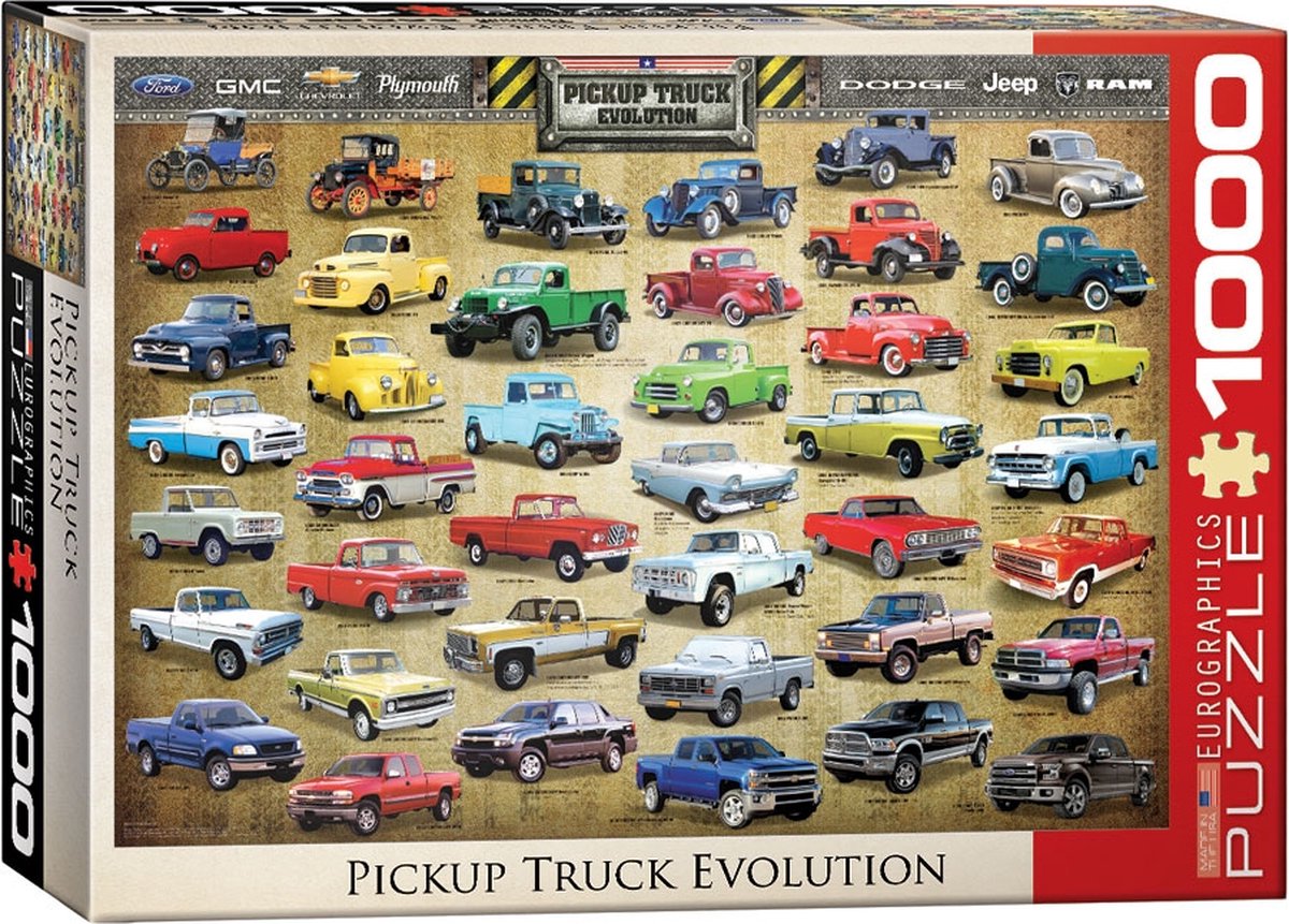 Eurographics puslespil pickup truck evolution - 1000 brikker