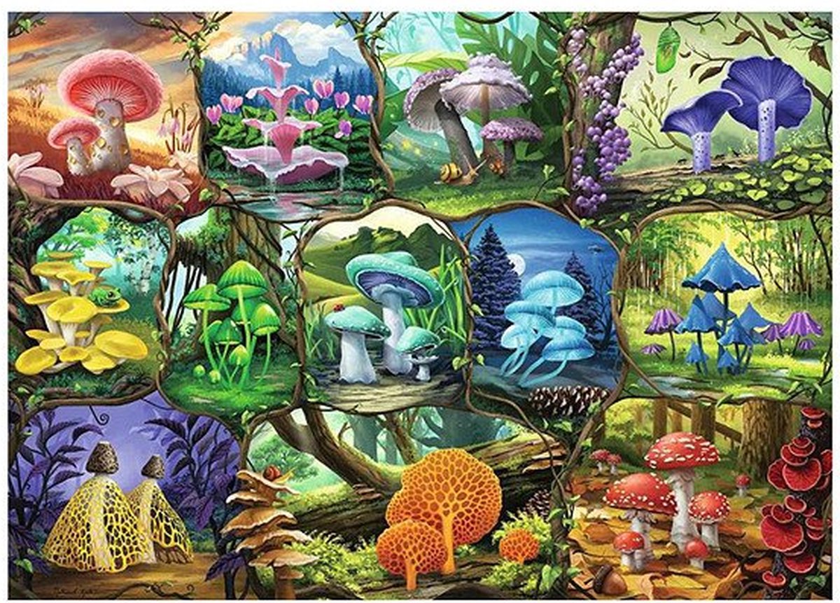 Ravensburger puslespil smukke svampe - 1000 brikker puslespil.