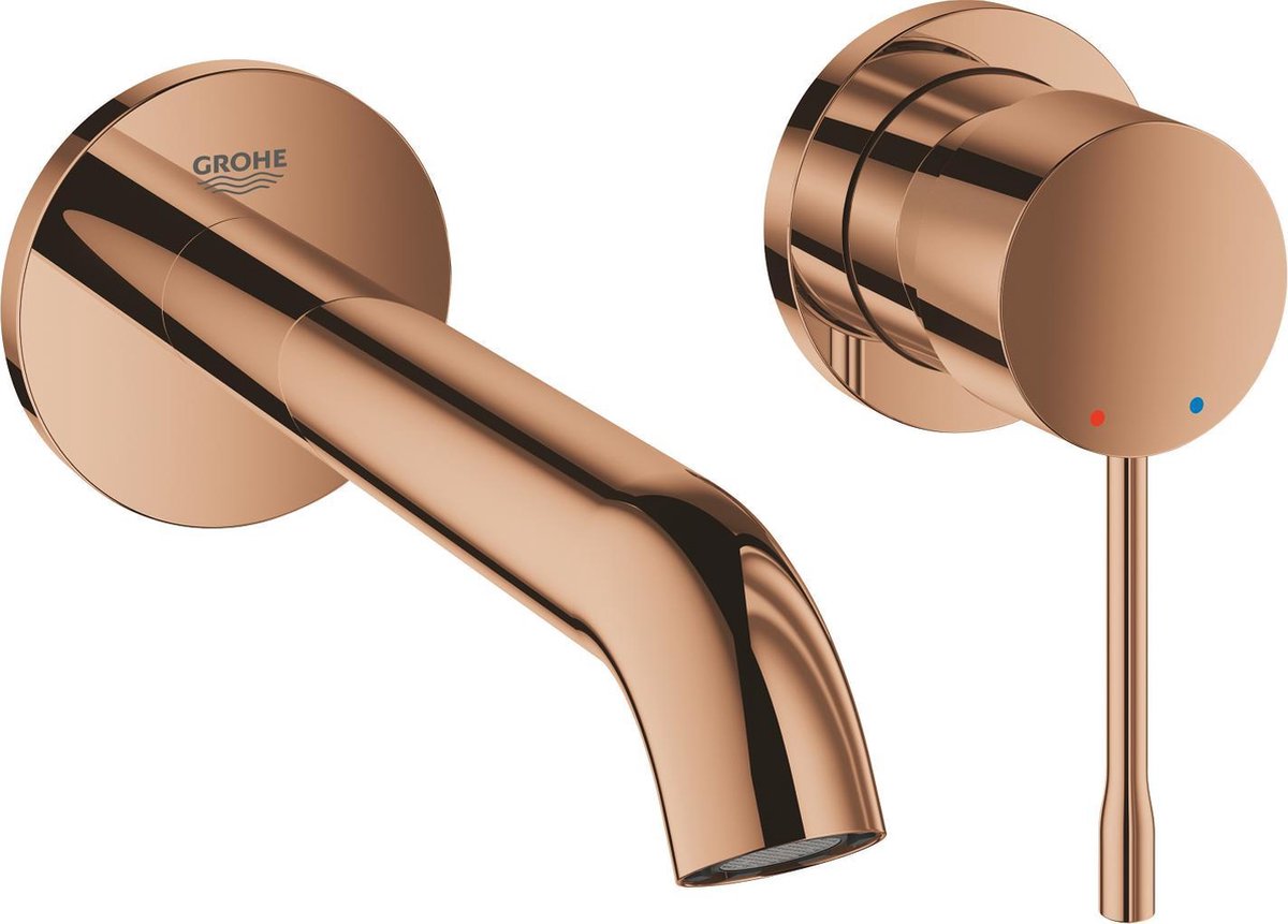 Grohe essence ny væghængt indbygget håndvaskhane - finishsæt - eksklusivt indbygningssæt - varm solnedgang (bronze) - 19408da1
