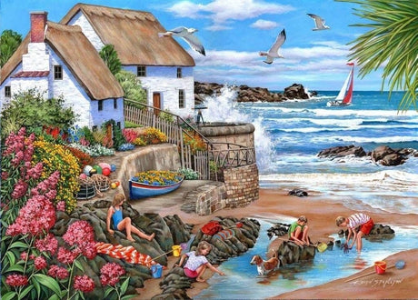House of puzzles seaspray hytter puslespil 1000 brikker