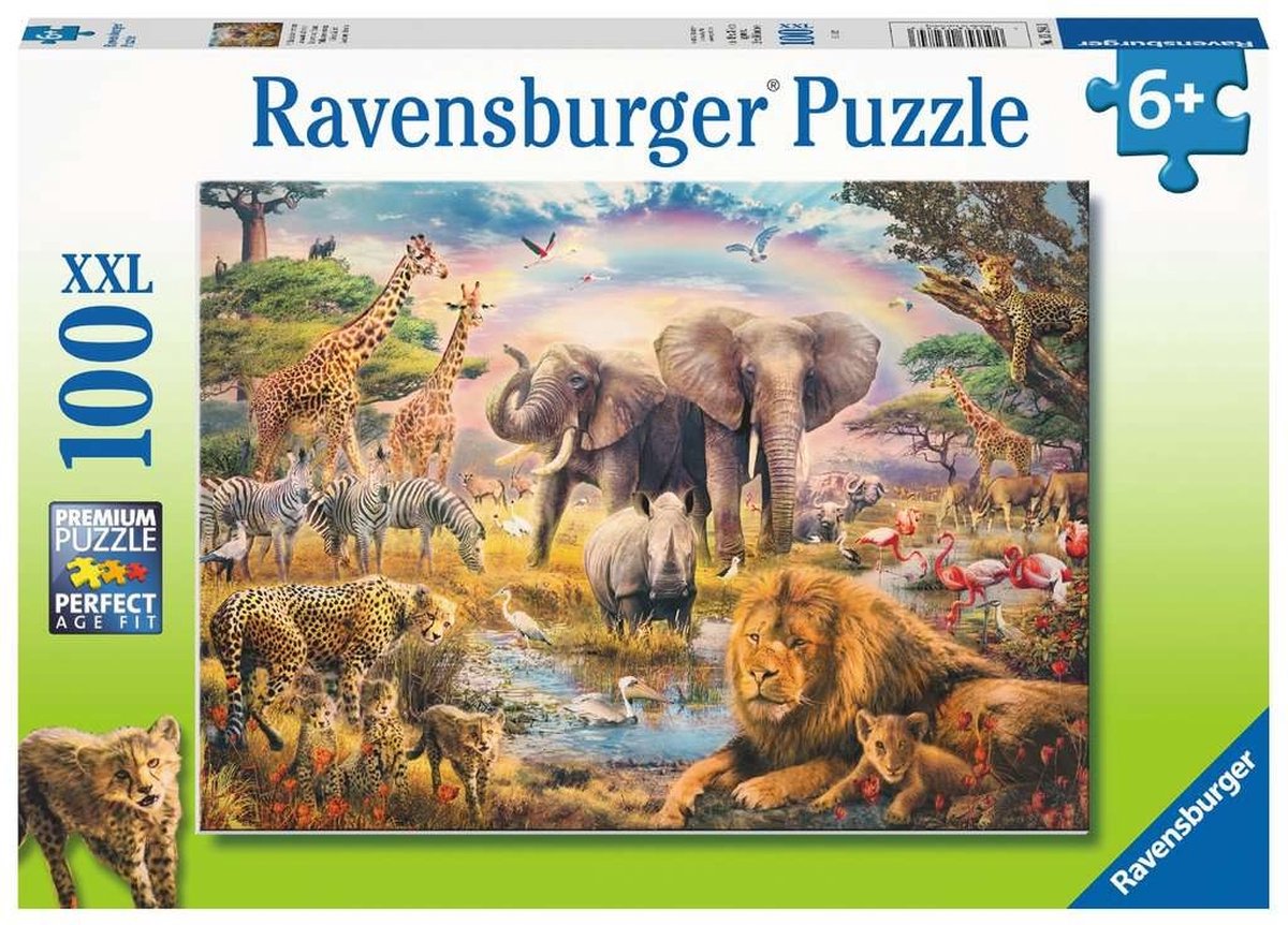 Ravensburger puslespil Afrikansk savanne - puslespil - 100 brikker