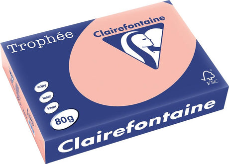 Clairefontaine trophée farvet papir, a4, 80 g, 500 ark, fersken