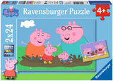 Ravensburger puslespil peppa gris - 2x24 brikker - børnepuslespil