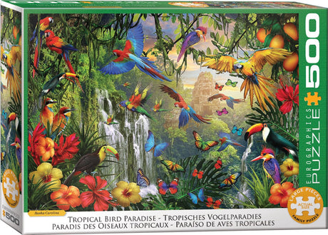 Eurographics - tropisk fugleparadis - sasha carolina - 500 xl brikker 68×48cm (b×h) - familie puslespil