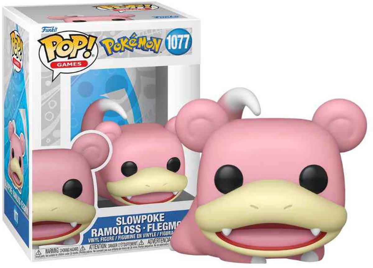 Funko pokémon slowpoke vinyl figur 1077 unisex pop! - neutral - standard