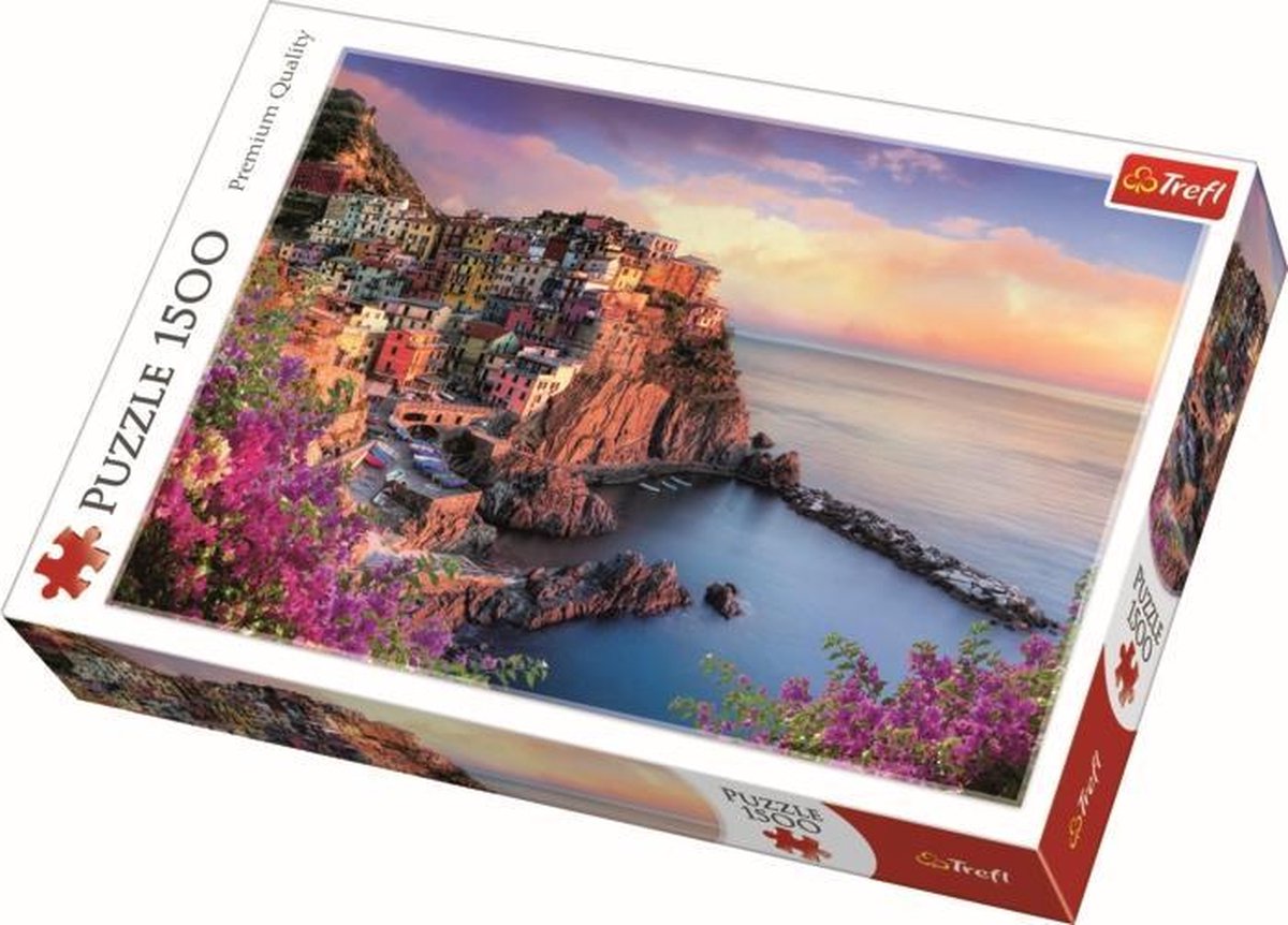 Trefl puslespil 1500 brikker - manarola udsigt - landskab.