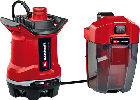 Einhell batteri snavsvandspumpe ge-dp 18 25 li solo - power x-change - 18 v li-ion - 7.500 l h - max. hoved: 5 m - max. nedsænkningsdybde: 4 m - sug op til: 35 mm - eco boost mode - ekskl. batteri og oplader