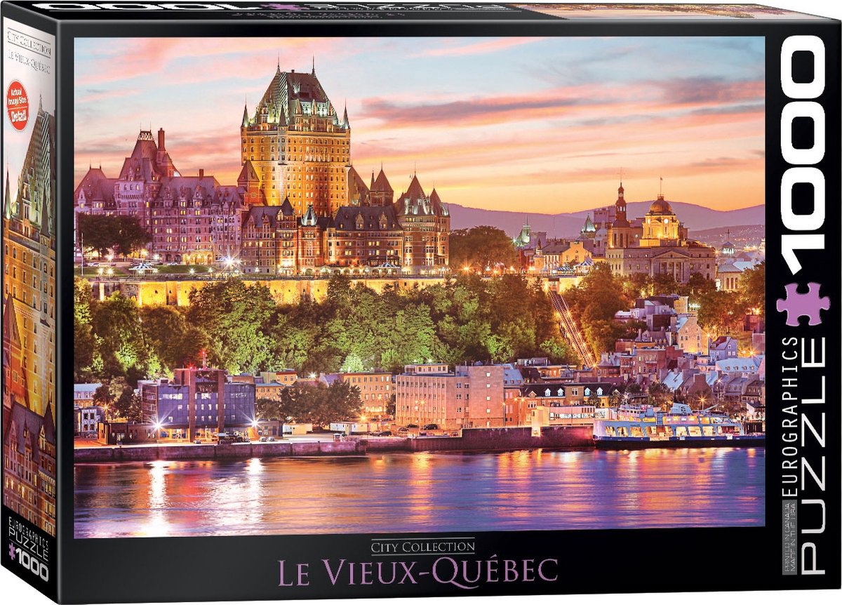 Eurographics - gamle Quebec [le vieux Quebec] - 1000 brikker 68×48cm (b×h) - puslespil