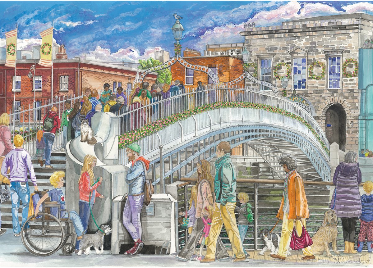 Gibsons - ha'penny bridge (af elizabeth blustin) - 1000 brikker 68×49cm (b×h) - puslespil for voksne