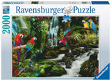 Ravensburger puslespil farverige papegøjer i junglen - puslespil - 2000 brikker