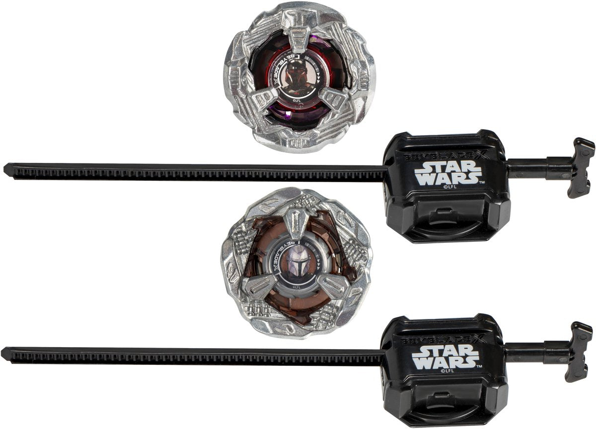 Beyblade x og star wars collab, mandalorian 3-60f vs. moff gideon 3-80n, multipack sæt, alder 8+