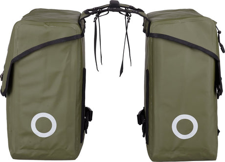 Willex - roubaix - dubbele tas 28 liter - 100% waterdicht - matgroen - laptop