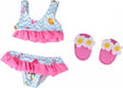 Heless dukkebikini med flamingo hjemmesko, 28-35 cm