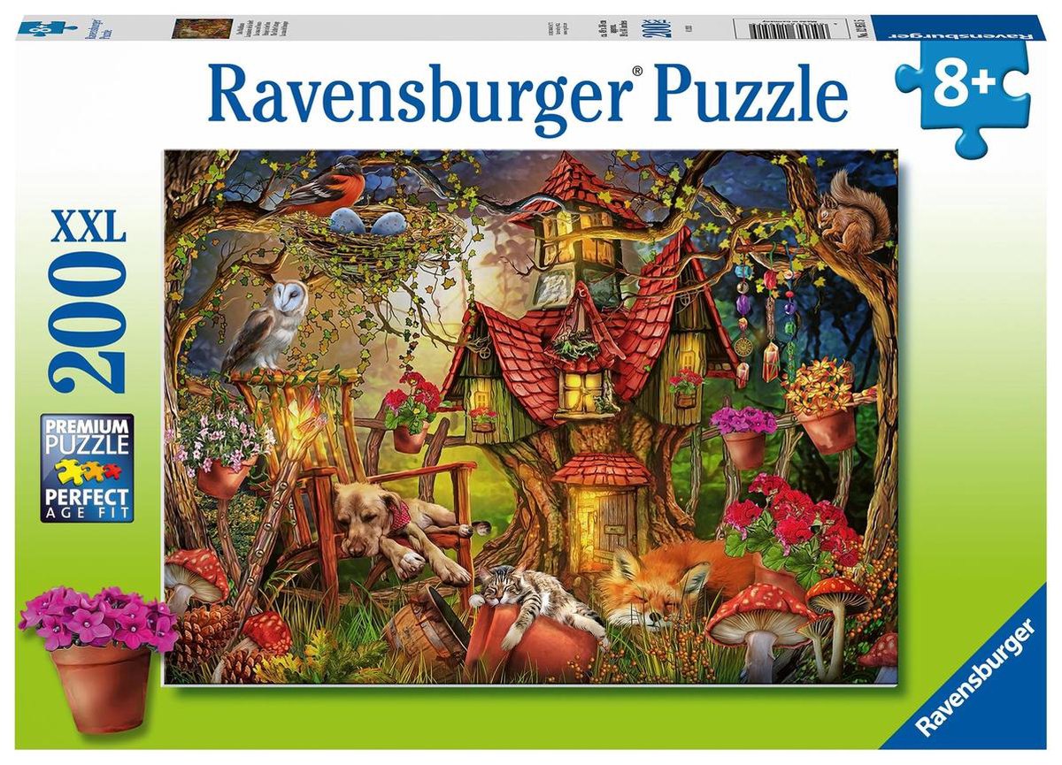 Ravensburger puslespil hus i skoven - puslespil - 200 brikker