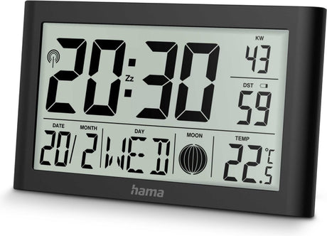 Hama vægur - Martinique - radiostyret - termo-hygrometer - sort