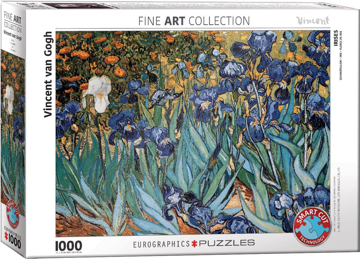 Eurographics - iris - vincent van gogh - 1000 brikker 68×48cm (b×h) - kunstpuslespil