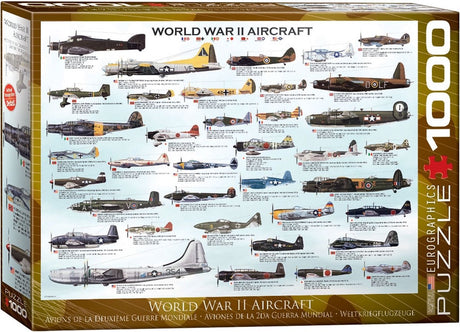 Eurographics - anden verdenskrigs fly [wwii fly] - 1000 brikker 68×48cm (b×h) - puslespil