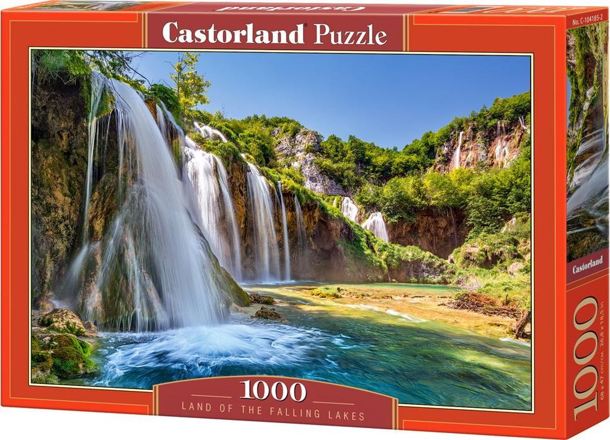 Castorland land of the falling lakes – puslespil – 1.000 brikker – satin finish – perfekt pasform – europæisk kvalitet