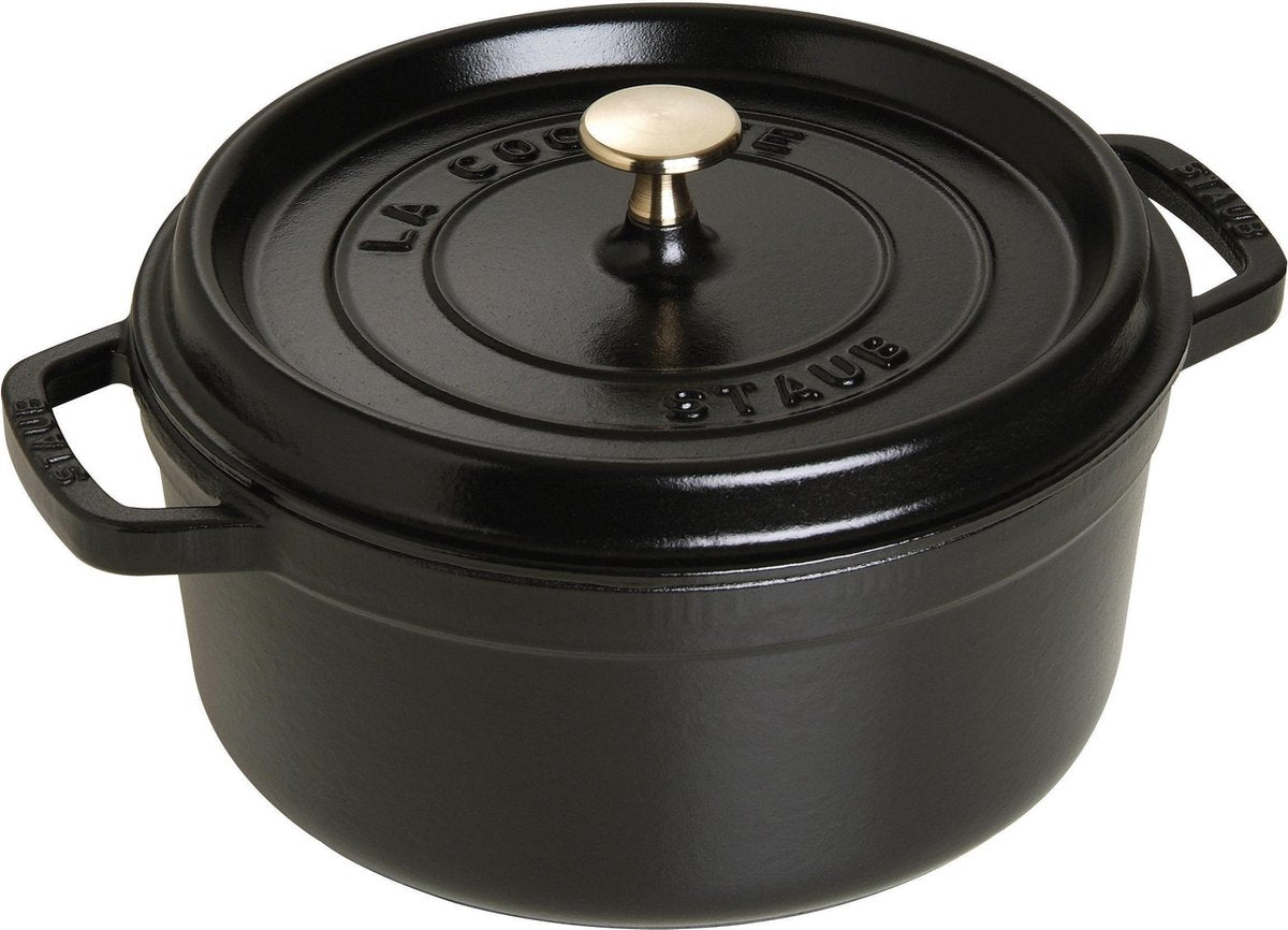 Staub stegepande - rund - 24 cm - sort