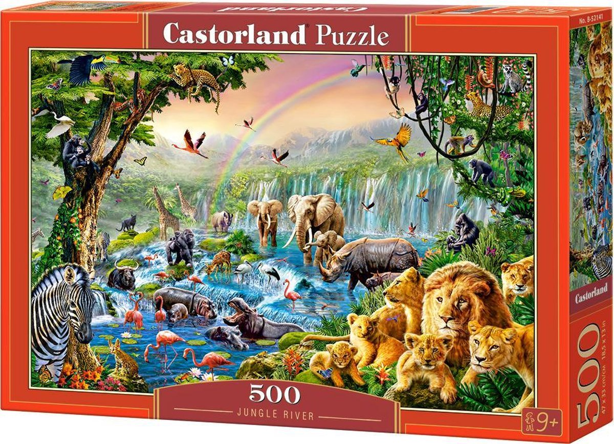Castorland jungle river – puslespil – 500 brikker – satin finish – perfekt pasform – europæisk kvalitet