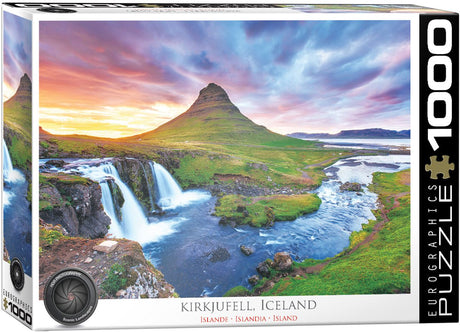 Eurographics - krikjufell mountain, island - 1000 brikker 68×48cm (b×h) - puslespil