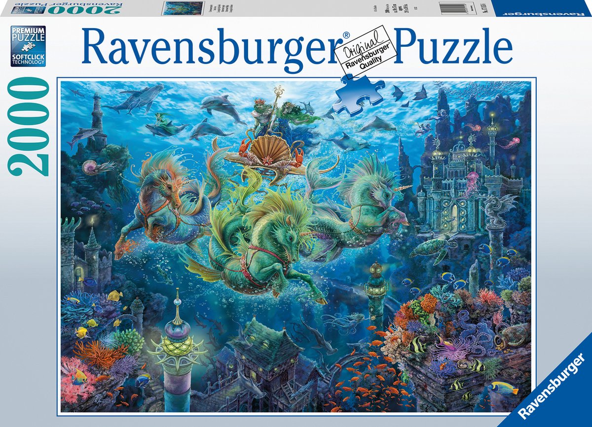 Ravensburger puslespil undervandsverden - puslespil - 2000 brikker