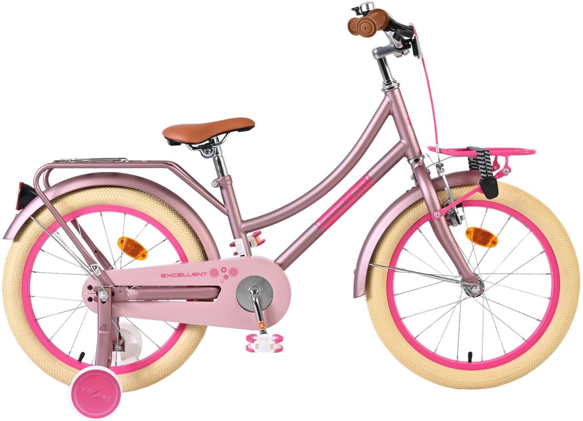 Volare fremragende børns cykel - piger - 18 tommer - hvid - 95% samlet