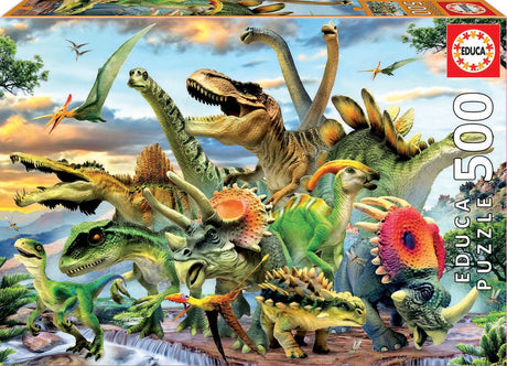 Uddannelse puslespil. dinosaurer 500 dele