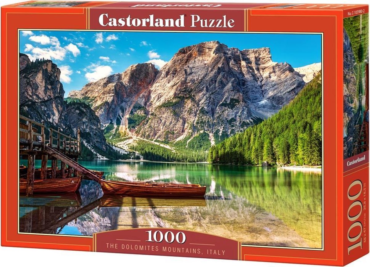 Castorland dolomitterne, Italien – puslespil – 1.000 brikker – satin finish – perfekt pasform – europæisk kvalitet