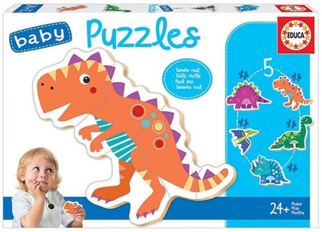 Educa - 5 puslespil - dinosaurer