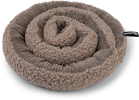 District 70 swirl – snuffelmat voor honden | stimuleert speurgedrag mentale activiteit - taupe - ø 34 cm