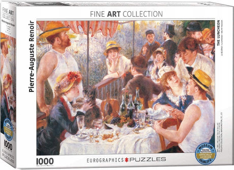 Eurographics - måltidet [le déjeuner] - pierre-auguste renoir - 1000 brikker 68×48cm (b×h) - kunstpuslespil