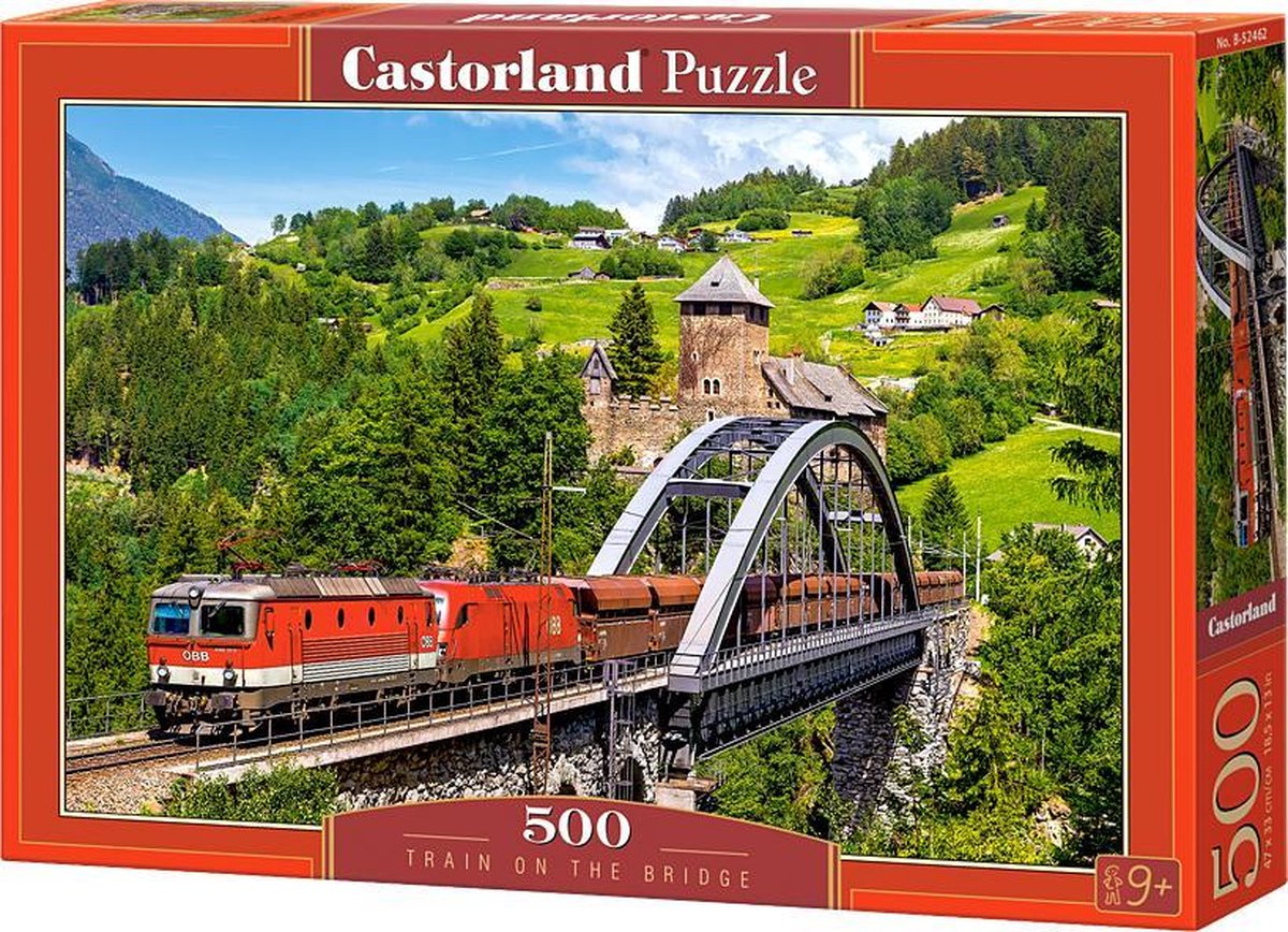 Castorland tog på broen – puslespil – 500 brikker – satin finish – perfekt pasform – europæisk kvalitet