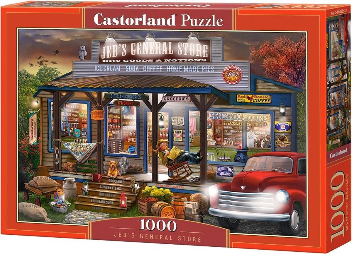 Castorland jebs landhandel - puslespil - 1.000 brikker - satin finish - perfekt pasform - europæisk kvalitet