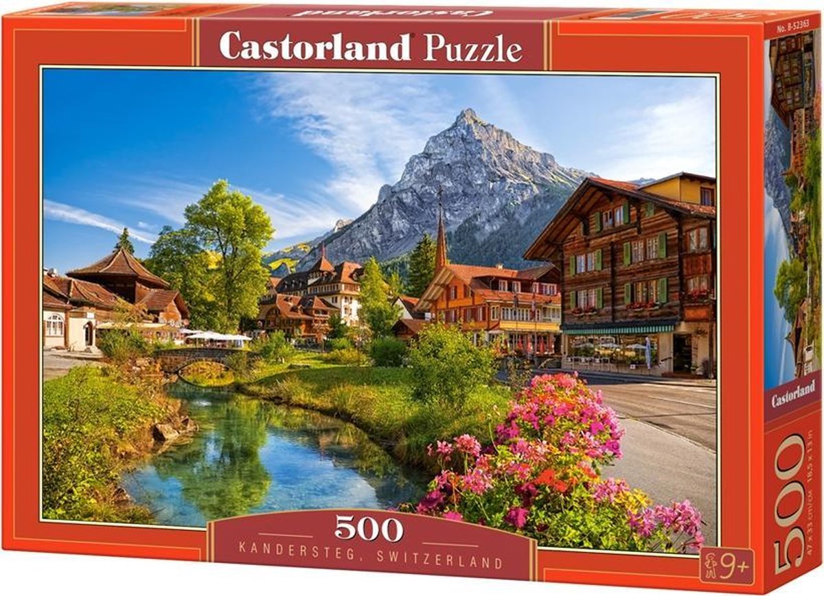 Castorland kandersteg schweiz – puslespil – 500 brikker – satin finish – perfekt pasform – europæisk kvalitet