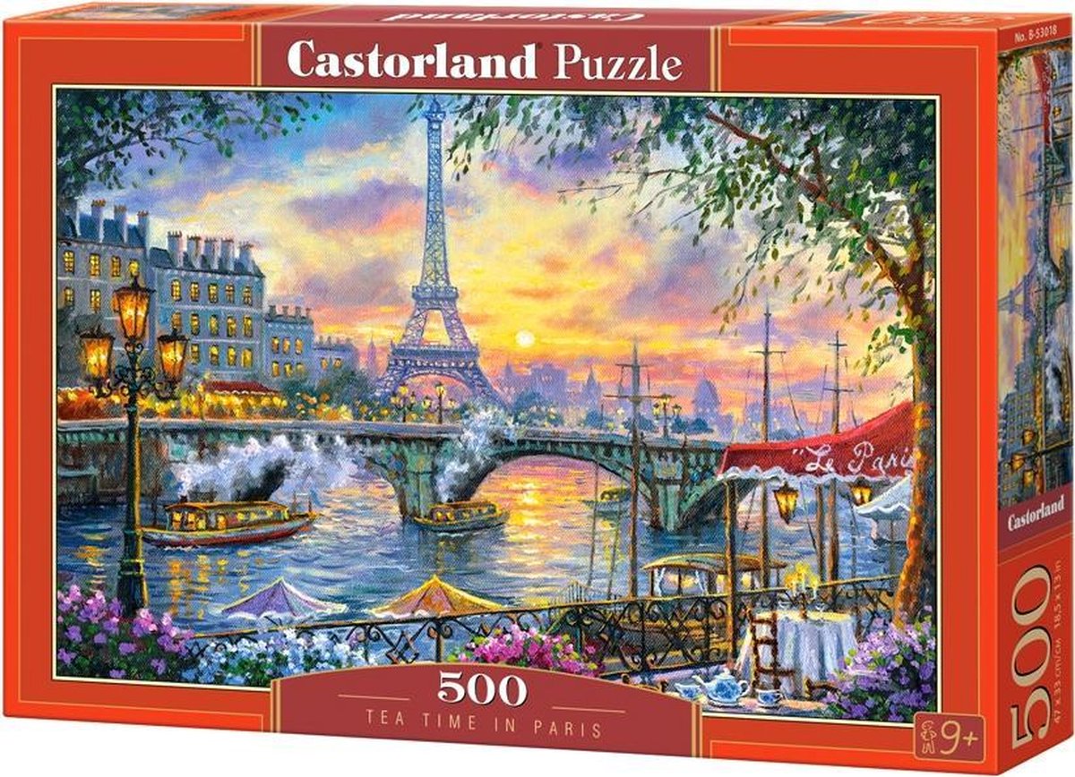 Castorland tetid i paris – puslespil – 500 brikker – satin finish – perfekt pasform – europæisk kvalitet
